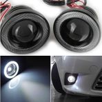 Tiger Marketing Universal Mercekli Beyaz Renk LED Angel Sis Farı, 89MM
