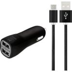 Tiger Mobile NT-012 2.1A Siyah Araç Şarj Aleti ve Micro USB Kablo Set