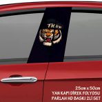 Tiger Oto Sticker - Yeni Nesil Hd Baskı Kalitesi Araba Kapı Direkleri Kaplama Folyosu - Tuning Modifiye Aksesuar