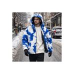 tiggir moda Erkek Oversize Kapüşonlu Astarlı Peluş Hırka