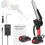 Tignapoo 21 V 8 inç Taşınabilir Elektrikli Budama Testereleri Küçük Ahşap Yarma Testere Fırçasız Motor Bahçe Bahçesi Kesme Kullanımı için Tek elli Ağaç İşleme Aracı