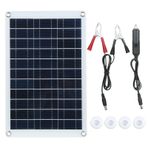 Tignapoo 60W DC 5V/18V Esnek Güneş Paneli Kiti Seti IP65 Suya Dayanıklılık/DC Timsah Klipsi/1 * Ev için Araba C-harger Araba Tekne İç Mekan Dış Mekan Kullanımı Taşınabilir
