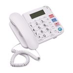 Tignapoo Büyük Düğmeli Siyah Kablolu Telefon Masa Sabit Telefon Telefon Desteği Eller Serbest/Tekrar Arama/Flaş/Hızlı Arama/Yaşlı Yaşlılar için Zil Ses Kontrolü Ev Ofis İş Otel