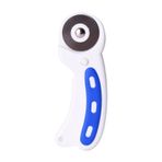 Tignapoo Döner Kesici Kesme Makinası 45mm Bıçaklar Ergonomik Kauçuk Kulp Kumaş Deri Kağıt İşçiliği Dikiş Kapitone için Emniyet Kilidi ile Haddeleme Kesici