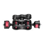 Tignapoo multi-fonksiyonel Alüminyum Alaşım Eklemli Sihirli Kol Topu Kafa Kol Montaj Kelepçe Adaptörü CNC İşleme Çift Ballheads ile Imalat 360 ° Dönen 1/4 Inç Vida Kamera için LED Video Işığı