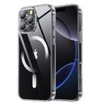 Tigowos iPhone 16 Pro Max için Güçlü Manyetik Kılıf MagSafe 16 Pro 16 FT Düşmeye Dayanıklı Sararma Önleyici Arka Kapak Darbeye Dayanıklı Dar Kesim iPhone 16 Pro Max Telefon Kılıfı 6,9 inç, Şeffaf