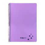 Tigra P.P Kapak 96 Yaprak A4 Kareli Td 096 Pembe Spiralli Defter