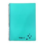 Tigra P.P Kapak 96 Yaprak A4 Kareli Td 096 Turkuaz Spiralli Defter