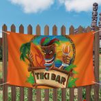 Tiki Bar Afiş Süslemeleri Mutlu Luau Parti Bayrağı 3x5 Feet Aloha Totem Hawaii Dekor İşareti Hawaii Tropikal Karnaval Malzemeleri Doğum Günü Dekoratif Fon Asılı Polyester Poster Deniz Suyu Gün Batımı Pirinç Halkalı Ev, Dış Mekan, Ev, Avlu, Duvar, Kapı