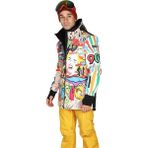 Tıklaalbeni Doksanlar Temalı Outdoor Mont, Kayak ve Snowboard Montu Ön Fermuarlı - 4XL