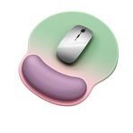 TIKMOON Hafızalı Köpüklü Şık Ergonomik Mouse Pad - Ağrı kesici Destek Mouse Pad, Bilgisayar için Bilek Desteği, Kaymaz Silikon Jel Mouse Pad, Tüm Fare Tiplerine Uygundur. (Açık yeşil)