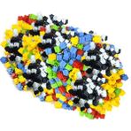 Tiktak Bloklar 300 Parça 6 Renk Eğitici ve Çıt Çıt Oyuncak Eğitici Tik Tak Bloklar LEGO Tiktak - Şeffaf