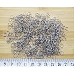 TıkTık AL 15 gr Nikel / Gümüş Renk 6mm Metal Takı Yapım Halkası ,klips Halka ( ~200 Adet) - 3
