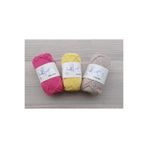 TıkTık AL Hobby Clb 3lü %100 Pamuk Punch (panç) Ve Amigurumi Ipi Seti (pembe-sarı-sütlü Kahve)