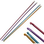 TıkTık AL Renkli Kısa Tunus Şiş Tığ Seti 25 cm (2,5-3-3,5-4 ) No 4 Adet Özellikleri ile Eğlenceli Hobi