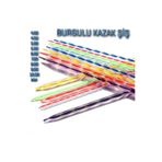 TıkTık AL Renkli Plastik Örgü Şiş Seti Burgulu (4-4,5-5-6-7-8-9-10) no 8 Adet