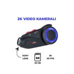 TİKWATCH Motosiklet Kask Kulaklık Interkom 2K Sony Lens Kameralı M3S ve Hediye 32 GB Hafıza Kartı