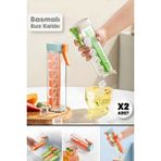 Tilbe Home 2 Adet Basmalı 6 Bölmeli Kare Buz Kalıbı Taşınabilir Buz Küpü Kalıbı Kare Buzluk Kokteyl Buz Kalıbı - Çok Renkli