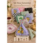 Tilbe Home 2 Paket Desenli Dekoratif Kağıt Peçete Karışık Çiçekli Vintage Masa Servis Sunum Davet Peçetesi