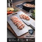 Tilbe Home Büyük Boy Paslanmaz Çelik Kesme Panosu 23x34cm Suya Dayanıklı Tezgah Koruyucu Çelik Kesim Tahtası