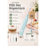 Tilbe Home Çift Başlıklı Pilli Süt Köpürtücü 3 Hızlı El Mikseri Kahve Krema Yumurta Çırpıcı Karıştırıcı