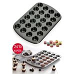 Tilbe Home Muffin Kalıbı 24'lü Cupcake Kapsülü Fırın Mini Kek Browni Kekstra Kurabiye Kalıbı Muffin Baking Pan