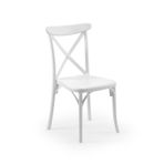 Tilia Capri Polipropilen Sandalye - Bahçe, Balkon, Teras, Veranda, İç ve Dış Mekan, Kafe, Restoran İçin (Süt Beyaz)