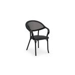 Tilia Flash-N Polipropilen Kollu Sandalye Siyah File - Bahçe, Balkon, Dış Mekan, Kafe, Restoran İçin