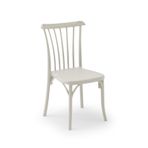 Tilia Gozo Polipropilen Sandalye - Bahçe, Balkon, Teras, Havuz Kenarı, Dış Mekan, Kafe, Restoran İçin, İstiflenebilir, Bej