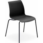 Tilia Laser-M Polipropilen Sandalye Siyah - Mutfak, Kafe, Restoran İçin, İç Mekan, Siyah Metal Ayak