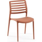 Tilia Louise Polipropilen Sandalye Terrakota - Bahçe, Balkon, Dış Mekan, Kafe, Restoran İçin