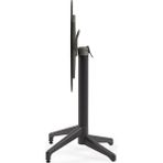 Tilia Moon-C Polipropilen Katlanır Masa Antrasit Ayak, Beyaz Mermer Desen Kompakt Tabla Ø60 cm - Bahçe, Balkon, Restoran, Dış Mekan - Antrasit - Beyaz