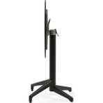 Tilia Moon-C Polipropilen Katlanır Masa Siyah Ayak, Siyah Mermer Desen Kompakt Tabla Ø60 cm - Bahçe, Balkon, Restoran, Dış Mekan - Siyah - Siyah