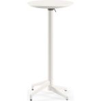 Tilia Moon Katlanır Bar Masası Ø60 cm - Bahçe, Balkon, Kafe, Restoran, Dış Mekan Için - Süt Beyaz