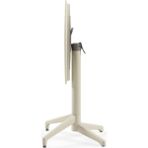 Tilia Moon Katlanır Masa Ø60 cm Bej - Bahçe, Balkon, Kafe, Restoran Için, Iç ve Dış Mekan