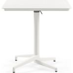 Tilia Moon Katlanır Masa 80X80 cm Süt Beyaz - Bahçe, Balkon, Kafe, Teras, Havuz Kenarı, Restoran İçin, İç ve Dış Mekan