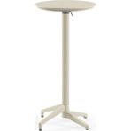 Tilia Moon Polipropilen Katlanır Bar Masası Ø60 cm Bej - Bahçe, Balkon, Kafe, Restoran, Dış Mekan İçin