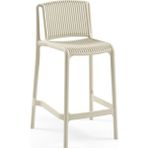 Tilia Nes Polipropilen Bar Sandalyesi 65 cm - Mutfak, Kafe, Restoran, Iç ve Dış Mekan Için - Bej