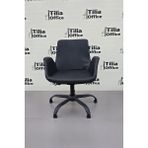 Tilia Office Tiliaoffice Maki Kuaför Çalışma Koltuğu - Siyah | Deri | Siyah Yonca Sabit Ayak