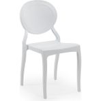 Tilia Rotus Polipropilen Sandalye - Bahçe, Balkon, Dış Mekan, Kafe, Restoran Için - Süt Beyaz