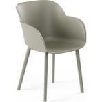 Tilia Shell-P Polipropilen Kollu Sandalye Çimento Gri - Bahçe, Balkon, Dış Mekan, Kafe, Restoran İçin