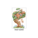 Tilki Dünyası Ağaç Ev Ve Kediler Çocuk Odası Duvar Sticker