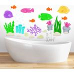 Tilki Dünyası DSKBN00004 Deniz Altı Manzarası Duşakabin ve Banyo Sticker