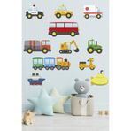 Tilki Dünyası Küçük Araçlar Çocuk Odası Duvar Sticker