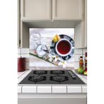 Tilki Dünyası Mutfak Ocağı Arkası Çay Saati Sticker