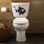 Tilki Dünyası Piranha Klozet Kapağı ve Banyo Sticker