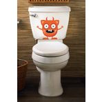Tilki Dünyası Red Monster Klozet Kapağı ve Banyo Sticker