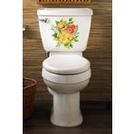 Tilki Dünyası Rengarenk Çiçekler Klozet Kapağı ve Banyo Sticker