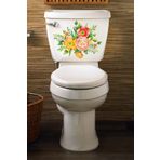 Tilki Dünyası Renkli Çiçekler Klozet Kapağı ve Banyo Sticker