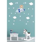 Tilki Dünyası Sevimli Astronot Çocuk Odası Duvar Sticker